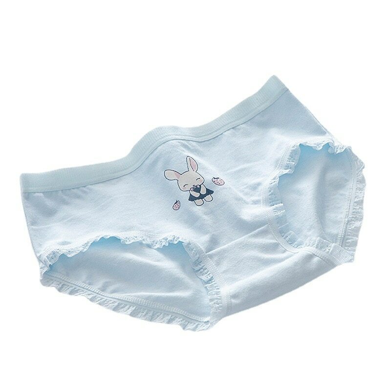 Kawaii Cute Style Cotton Panties Underpants Blue White Jpop Kpop Fashion Pantsu