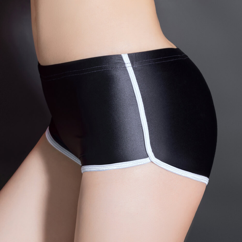Womens Shiny Wetlook Boyshorts Boxer Briefs Panties Yoga Sports Shorts Underwear