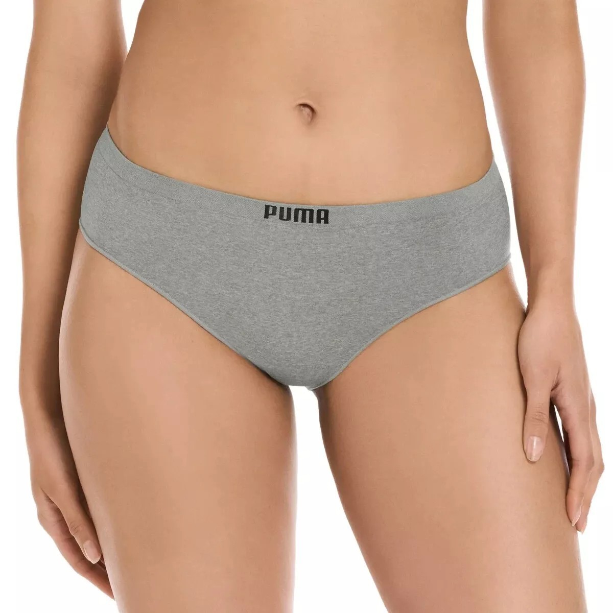 Puma Women’s 4 Pack Multicolor Seamless Bikini Underwear, Size L
