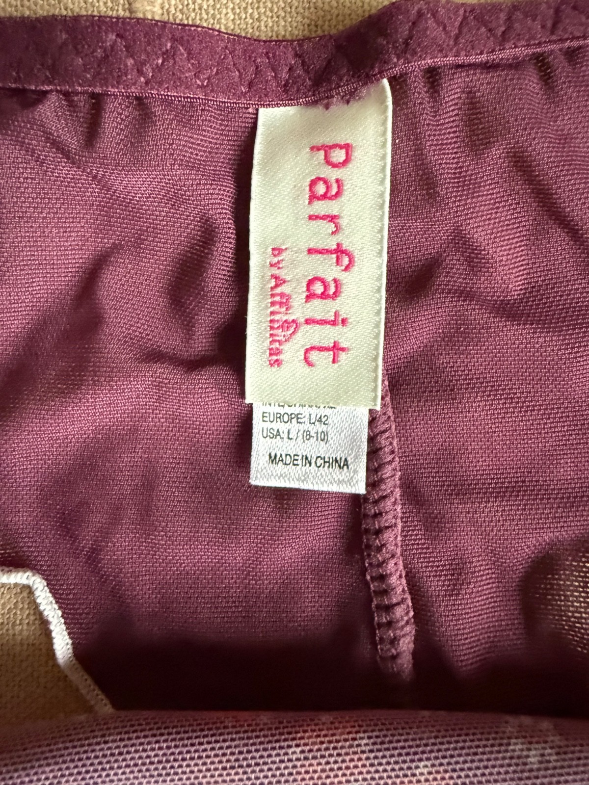 PARFAIT LACE THONG PANTIES, L, NEW