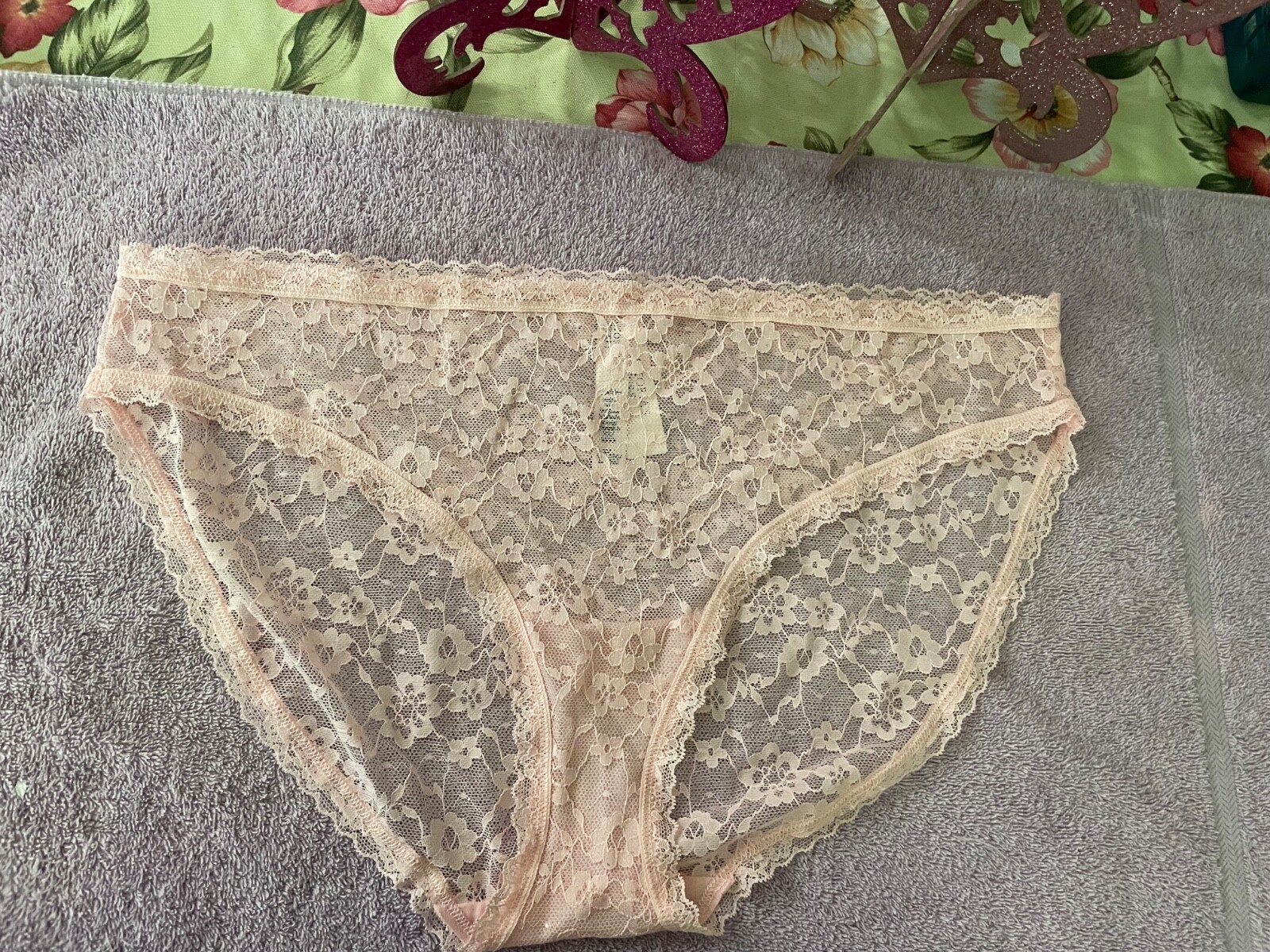 Victoria Secret sequin posey lace bikini size XXL