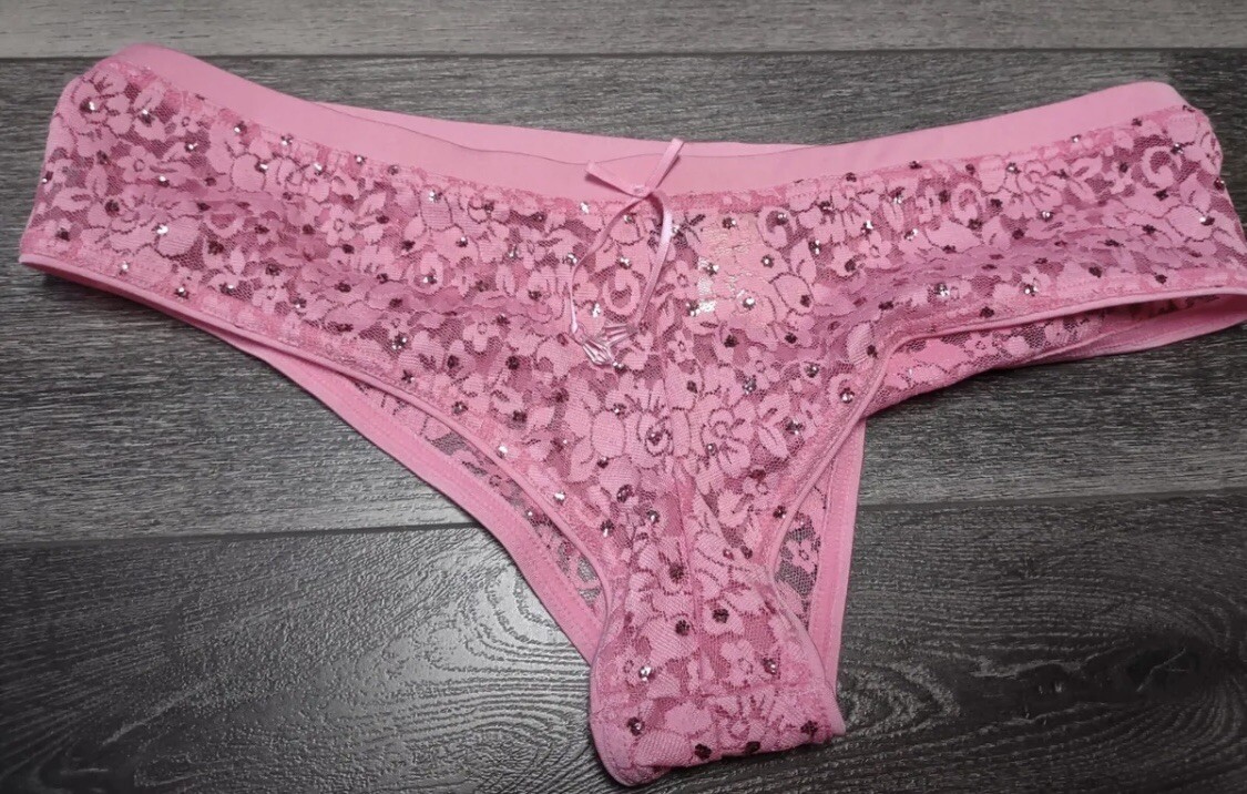 NWT 90’s Vintage Victoria’s Secret Pink SEXY LITTLE THINGS Lace hiphugger panty