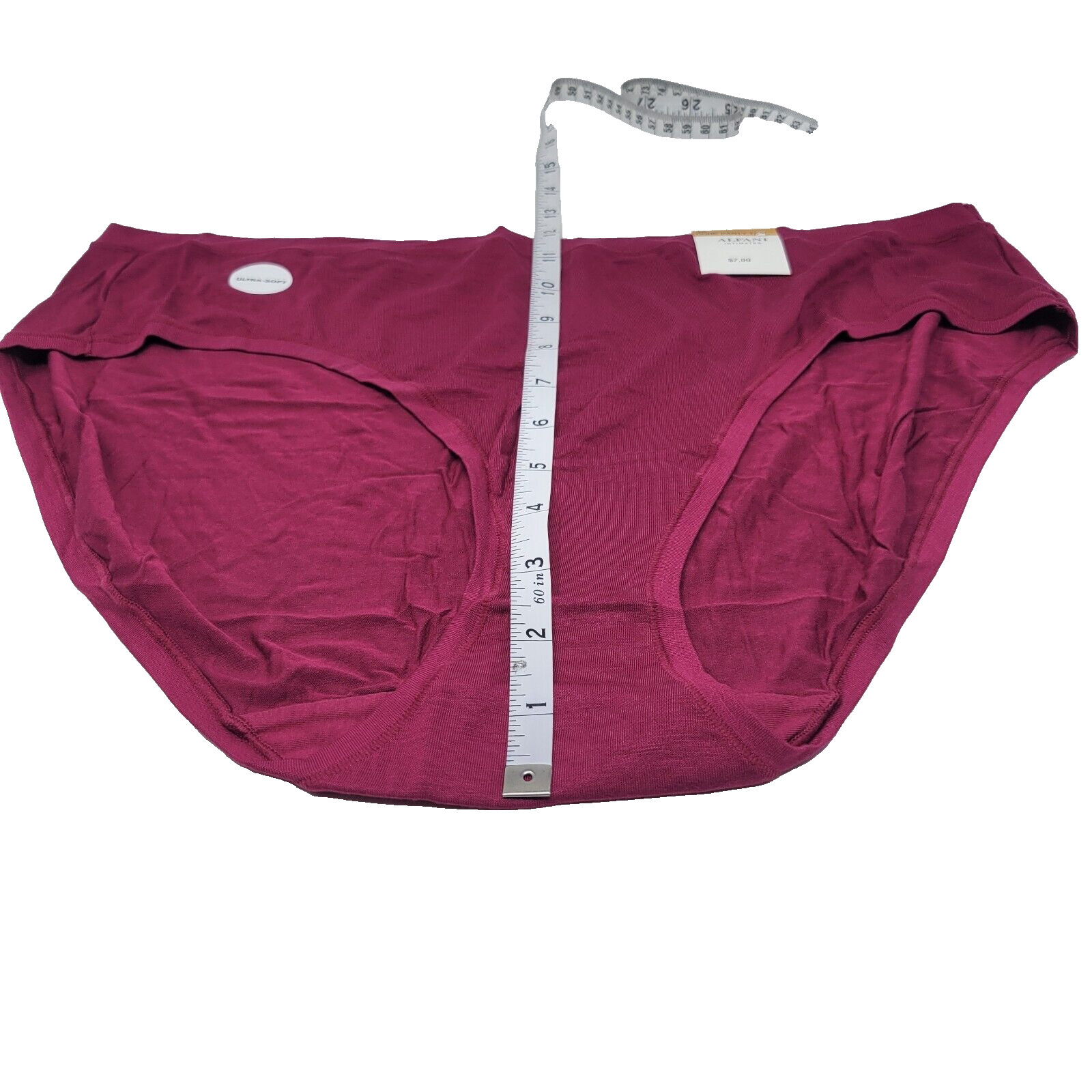 Alfani Intimates Womens Plus Size 3X Soft Rayon Panty Underwear Beet Red NWT