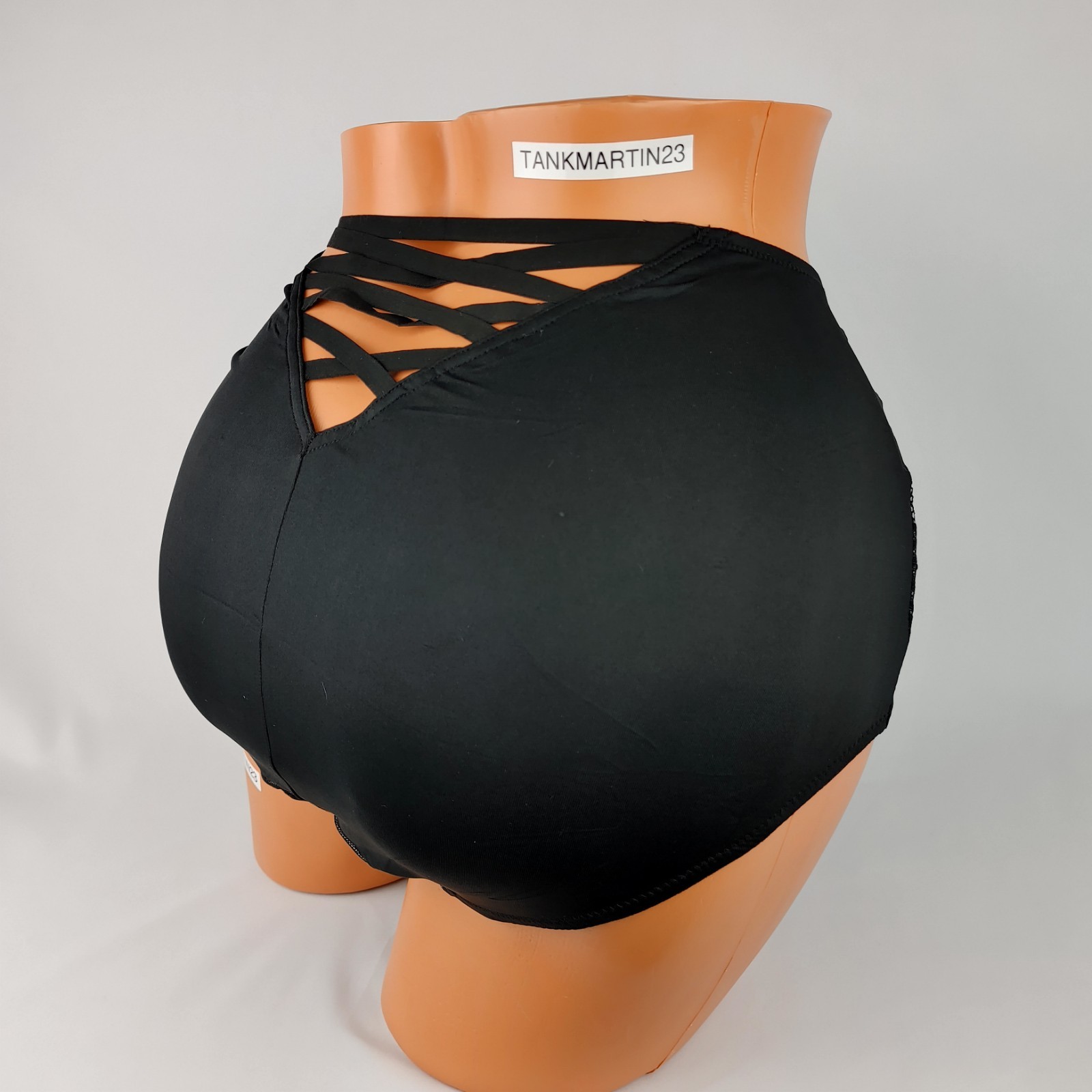 LANE BRYANT CACIQUE FULL BRIEF 18/20 PANTY PLUS BLACK W/ PINK SEXY HEARTS