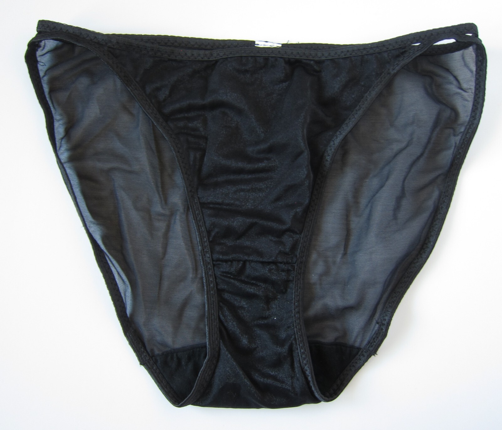 NEW Unbranded VINTAGE 90s High Cut Silky Slippery Sheer String Bikini Panty