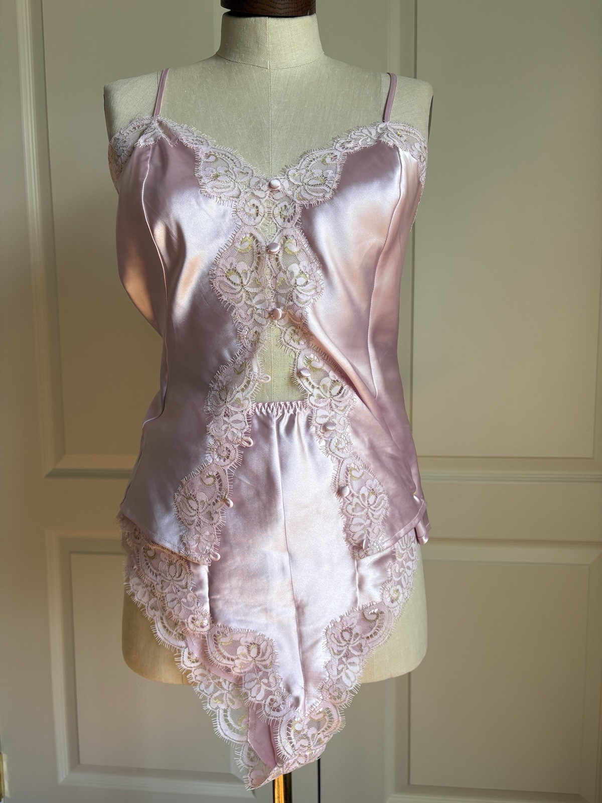 Camisole/Tap Pant Set by Secrets In Lace Talia Collection Pink Size Medium