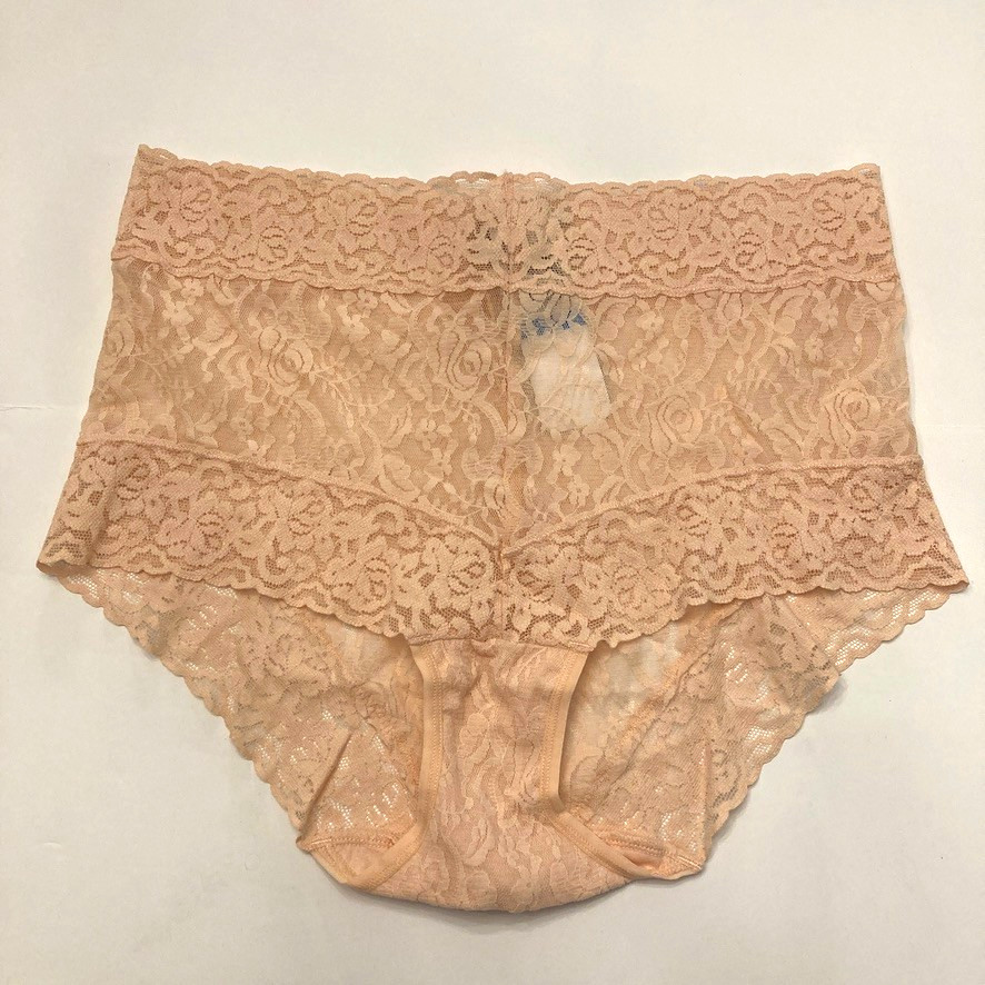 Felina Delectable Boyleg Boyshort Lace High Waist Panties Nude/Beige 1 Womens XL