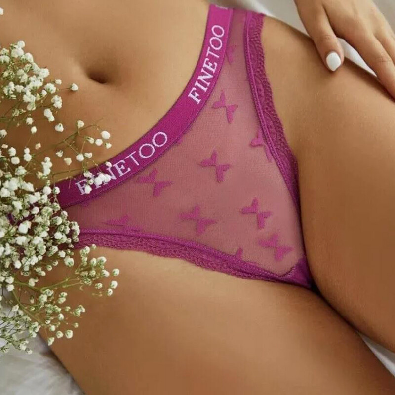 6-pack Lot Sexy Womens Sheer Panties Briefs Lace Trim Lingeries Thong Underwear