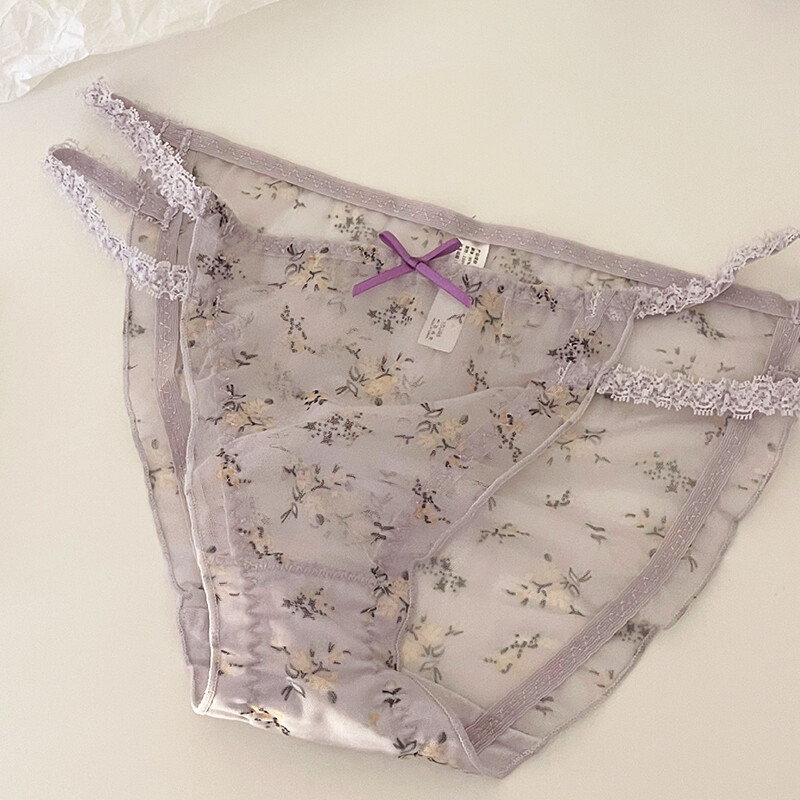 5 Pack Lot Sexy Womens See Through Sheer Panties Lingerie French Underwear Brief