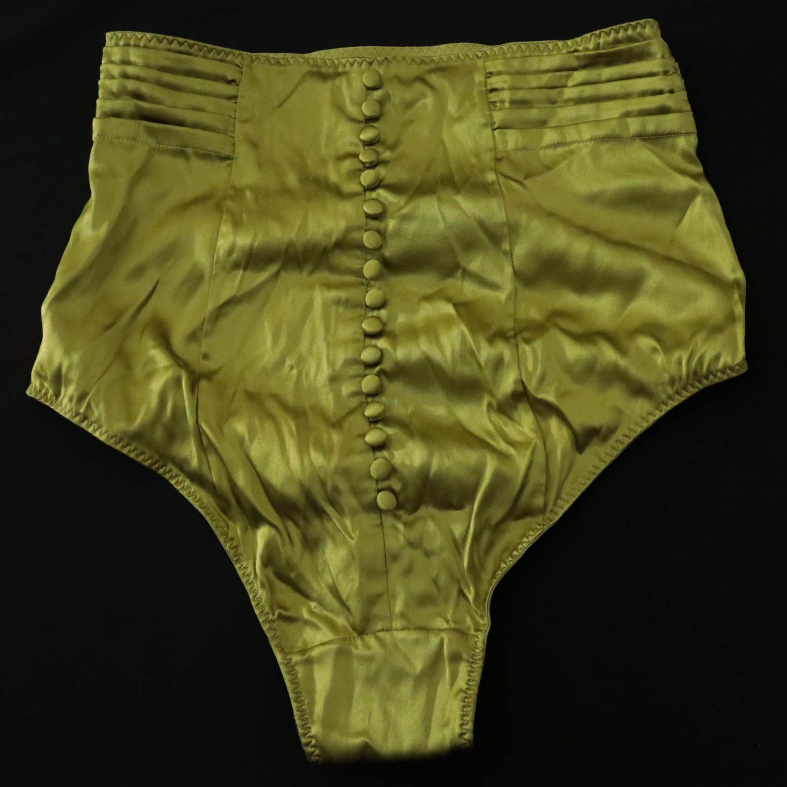NEW Victoria’s Secret VTG 2008 Retro Silk 40s Era High Cut Brief Panties MEDIUM
