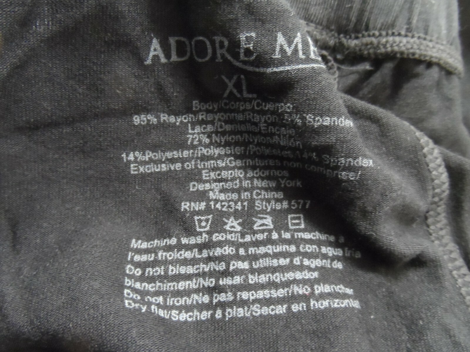 Adore Me Women’s Cozy Sleepwear Boxer Boy Shorts Panties 577 Black XL