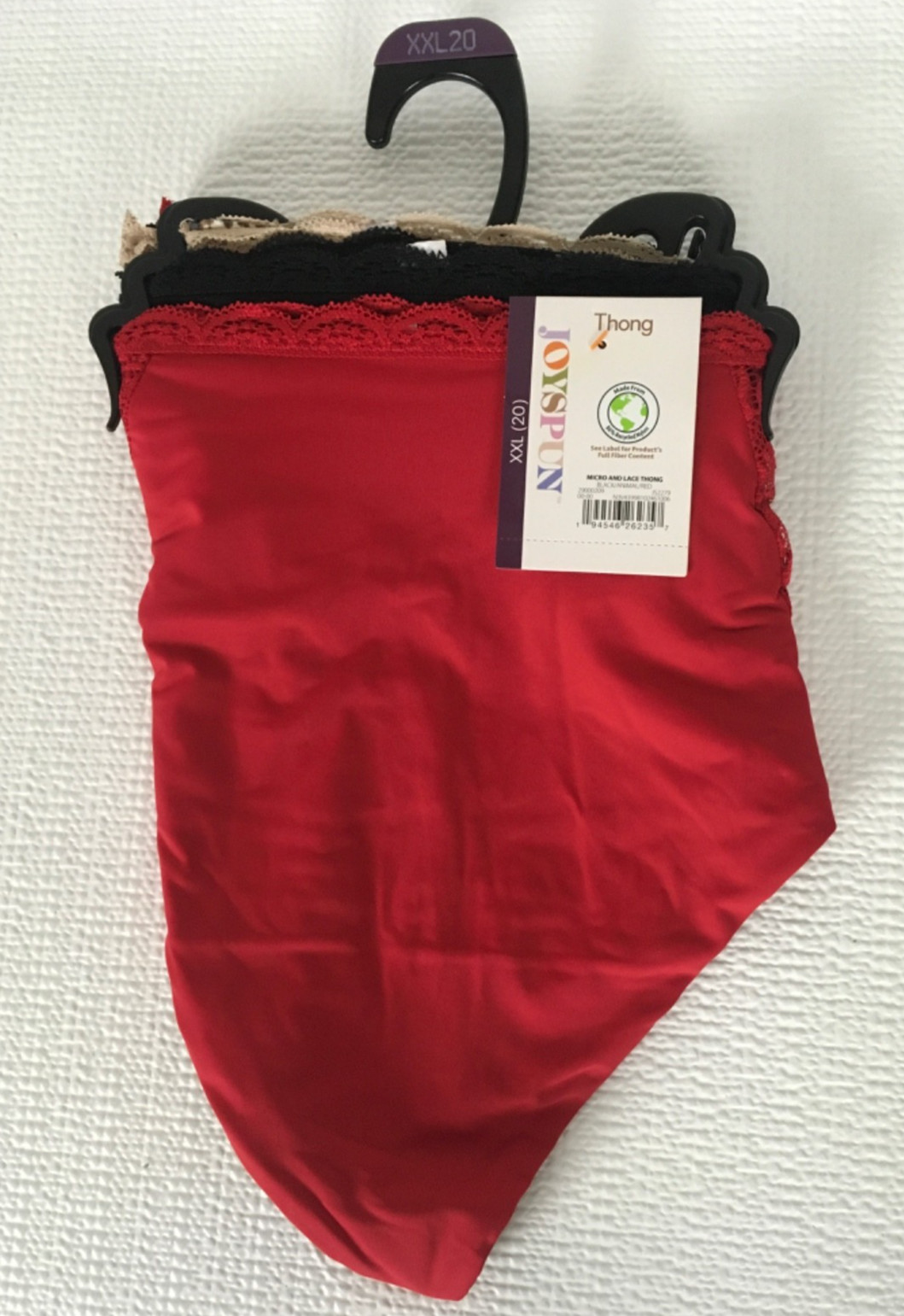 Joyspun 3 Pack Thong Underwear Women Size XXL 20 Red Black Leopard Print New