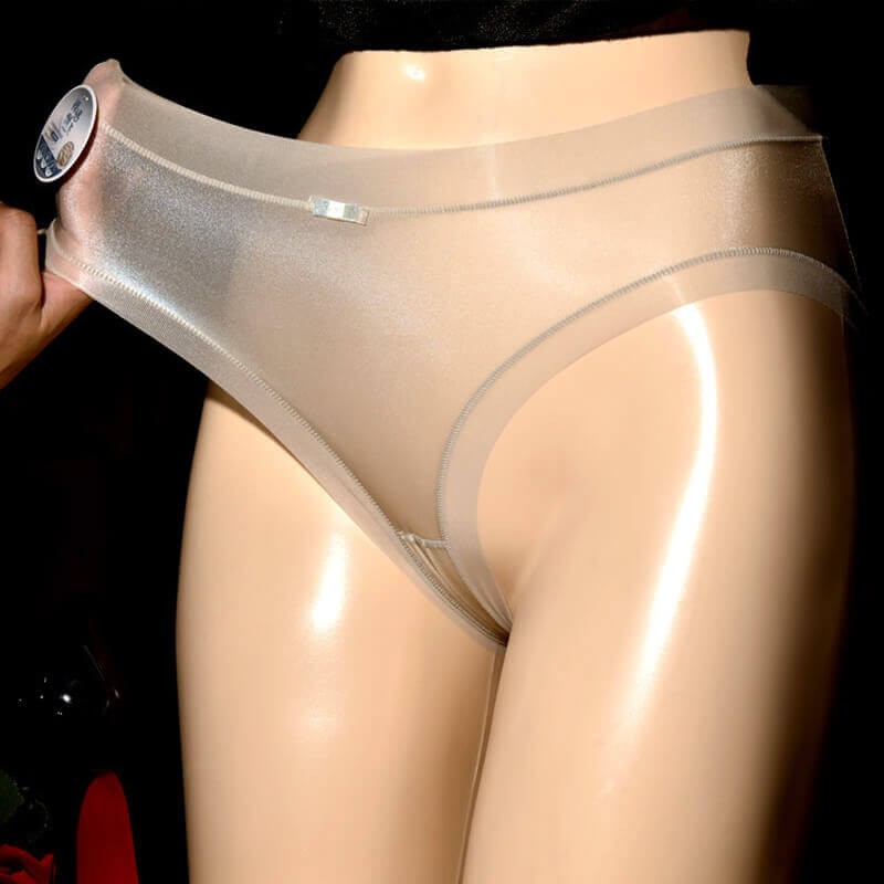 6 Mixed Color Women’s See-through Shiny Glossy Briefs Underwear Panties Knickers