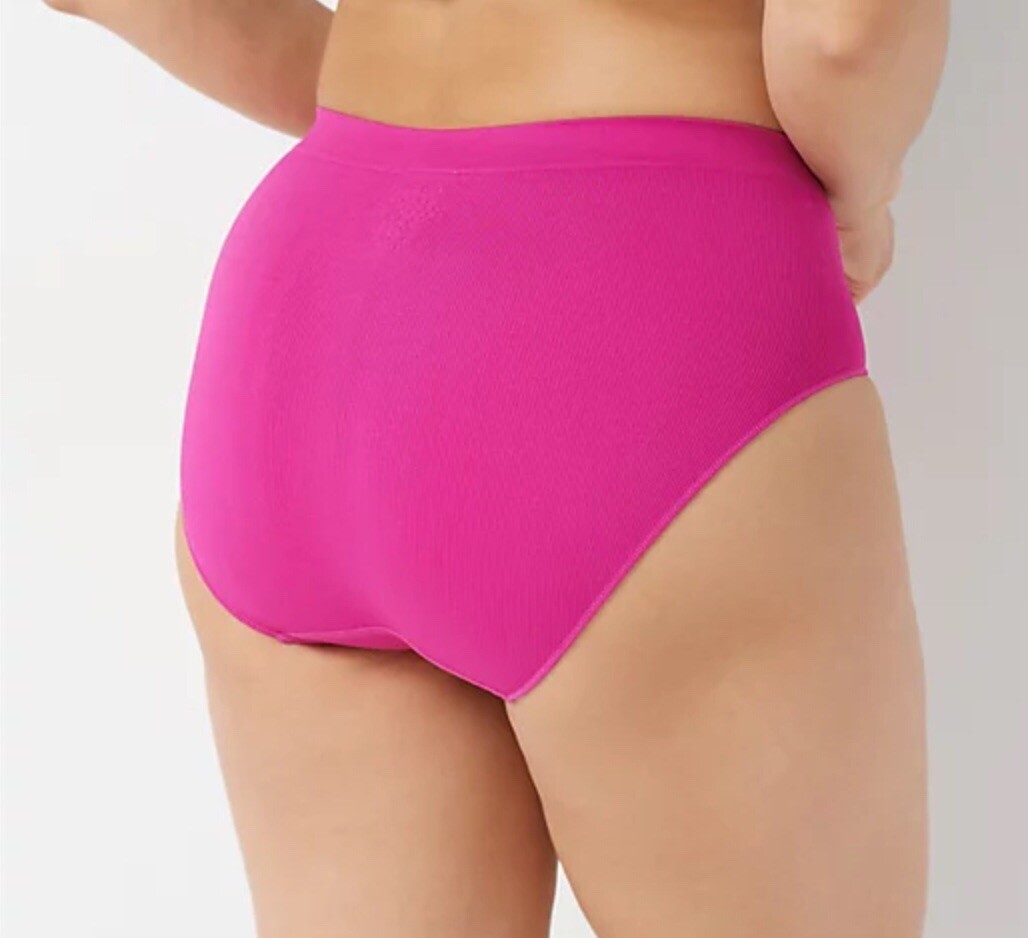 AnyBody Rib Knit Seamless Hipster Brief Set of 3 HEGry/Wht/PkSnd Small A393150