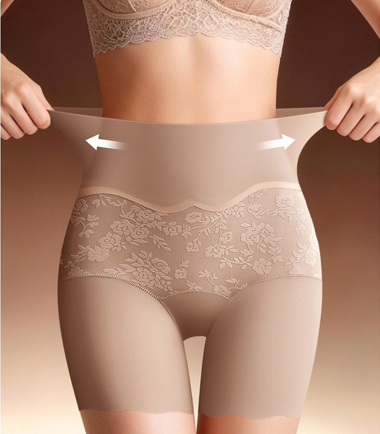 Women Leggings High Waist Ice silk Shape Solid Tummy Control Underpants 77531