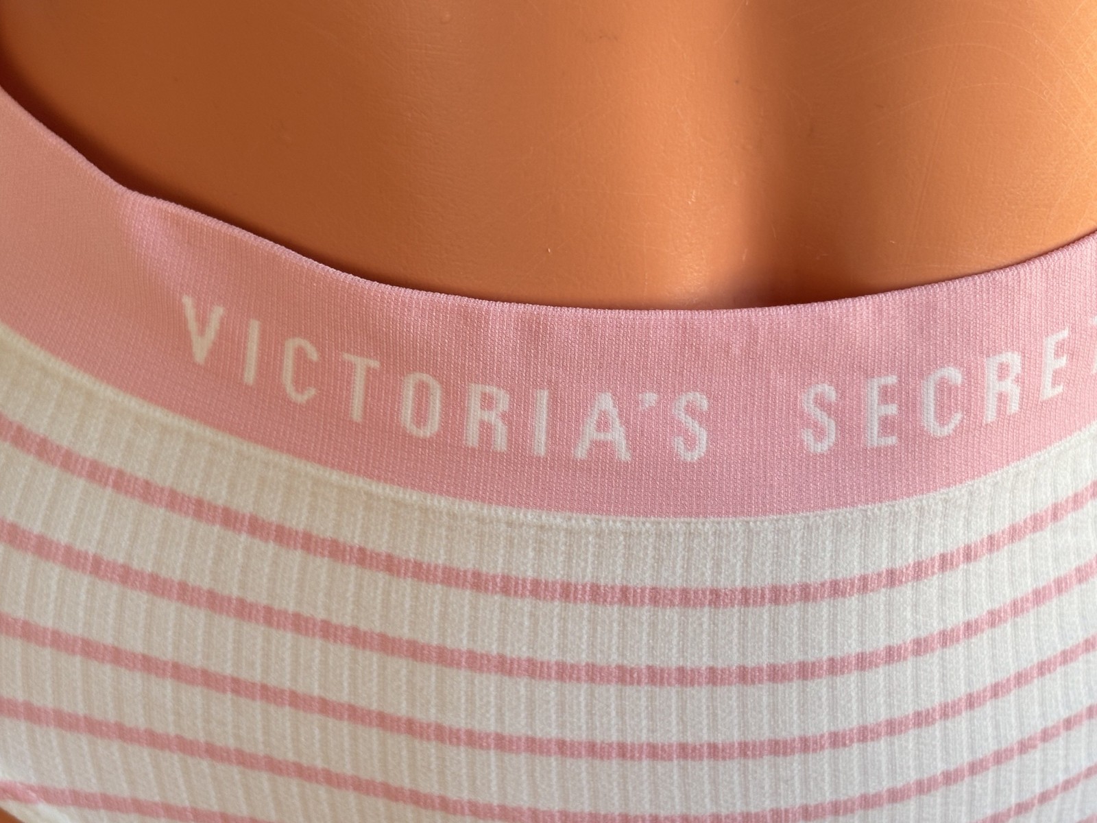 VICTORIA’S SECRET 8/XL Pink Stripe Signature Waist Hi Leg Brief Panties NWT