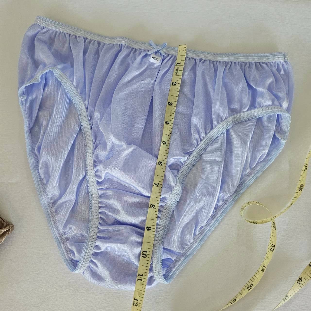 6 Plus Bikini Underwear Nylon Woman Panties Smooth Soft Briefs Mid-Waist/Mix/2XL