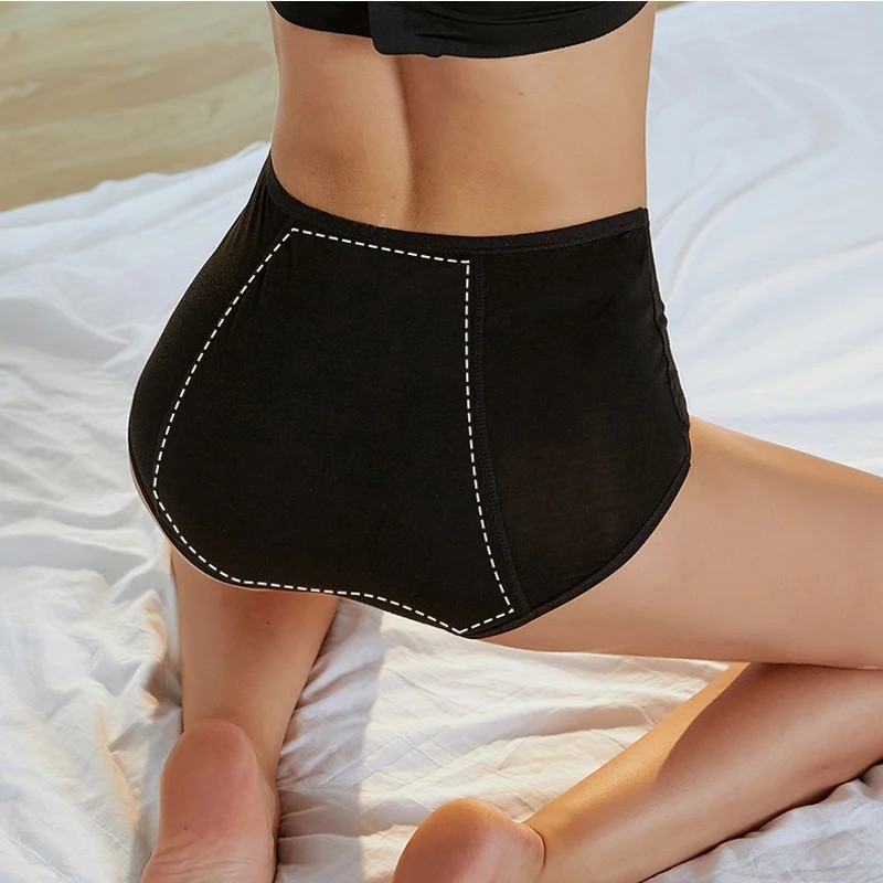 3 Pack Women Leakproof Menstrual Panties Heavy Flow Absorbent Period Underwear