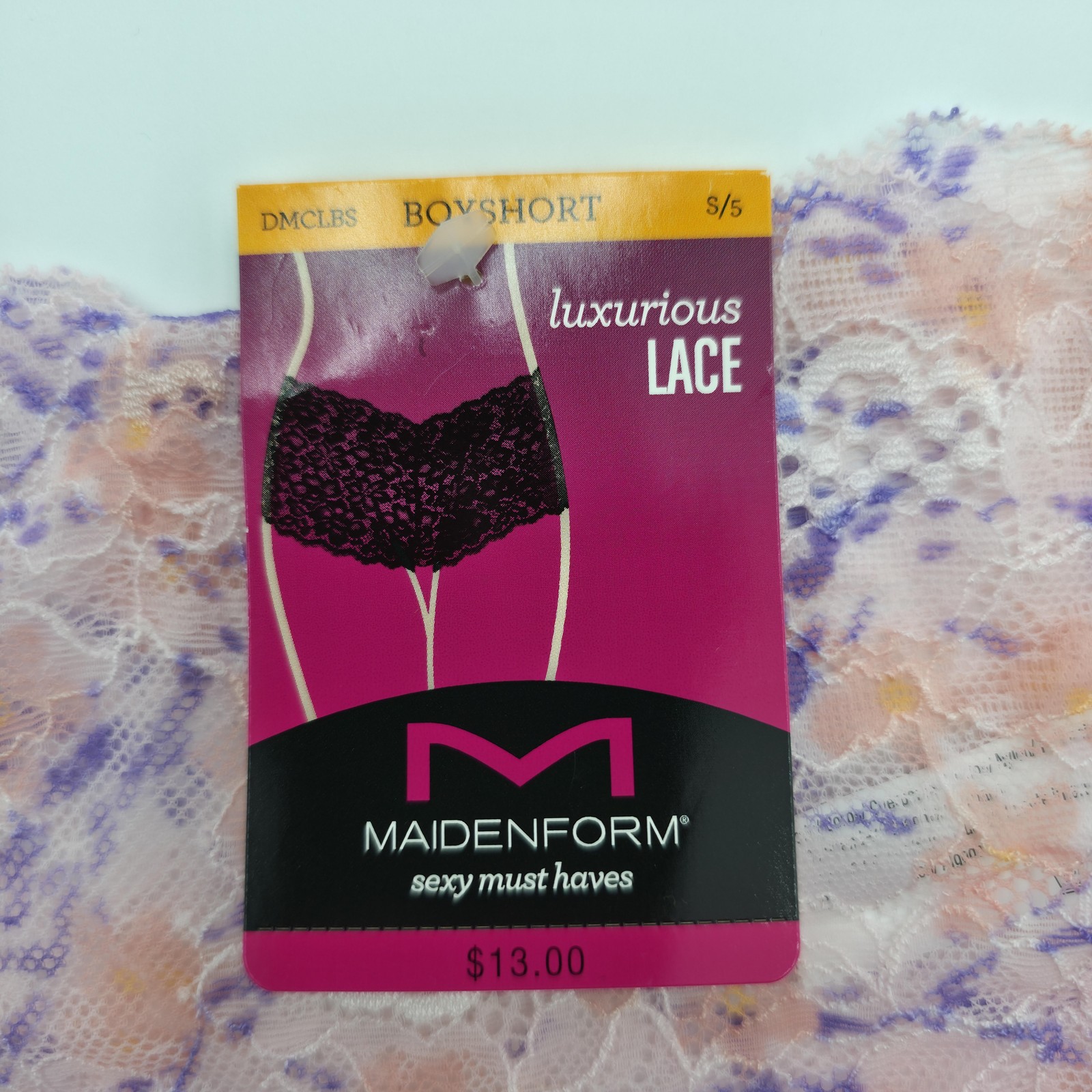 Maidenform Boyshort Panties Womens Small Lace 2-Pack Pink Multicolor DMCLBS