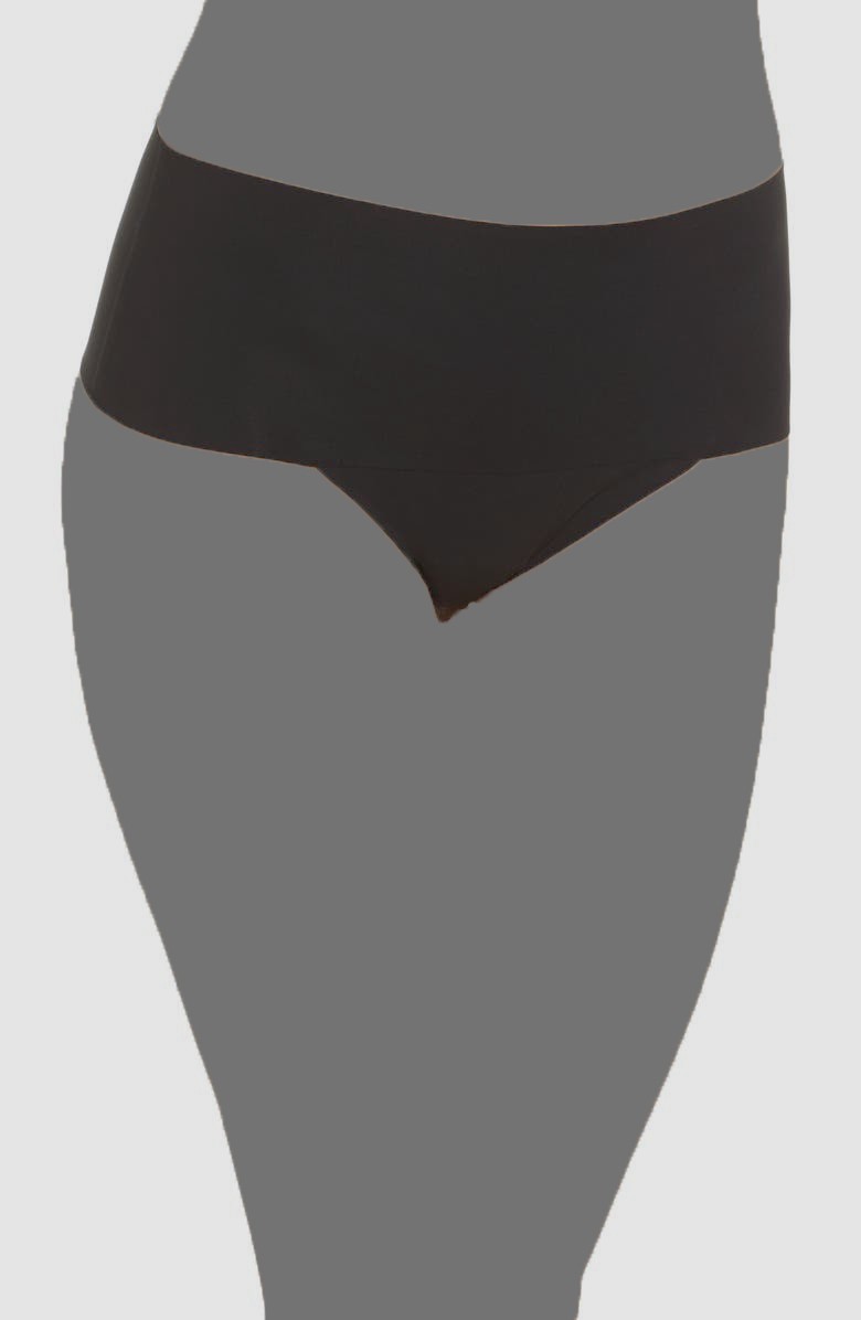 Spanx Women’s Black Solid Undie-Tectable Thong Panty Size L