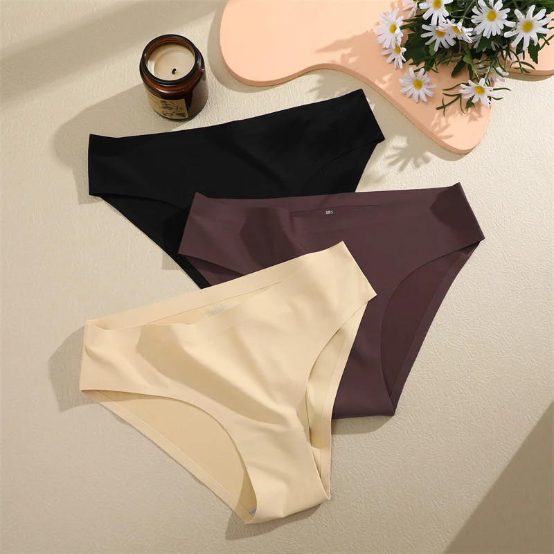 Low Rise Brief Panties Seamless Stretch Breathable Soft Comfortable Fits 6PCS
