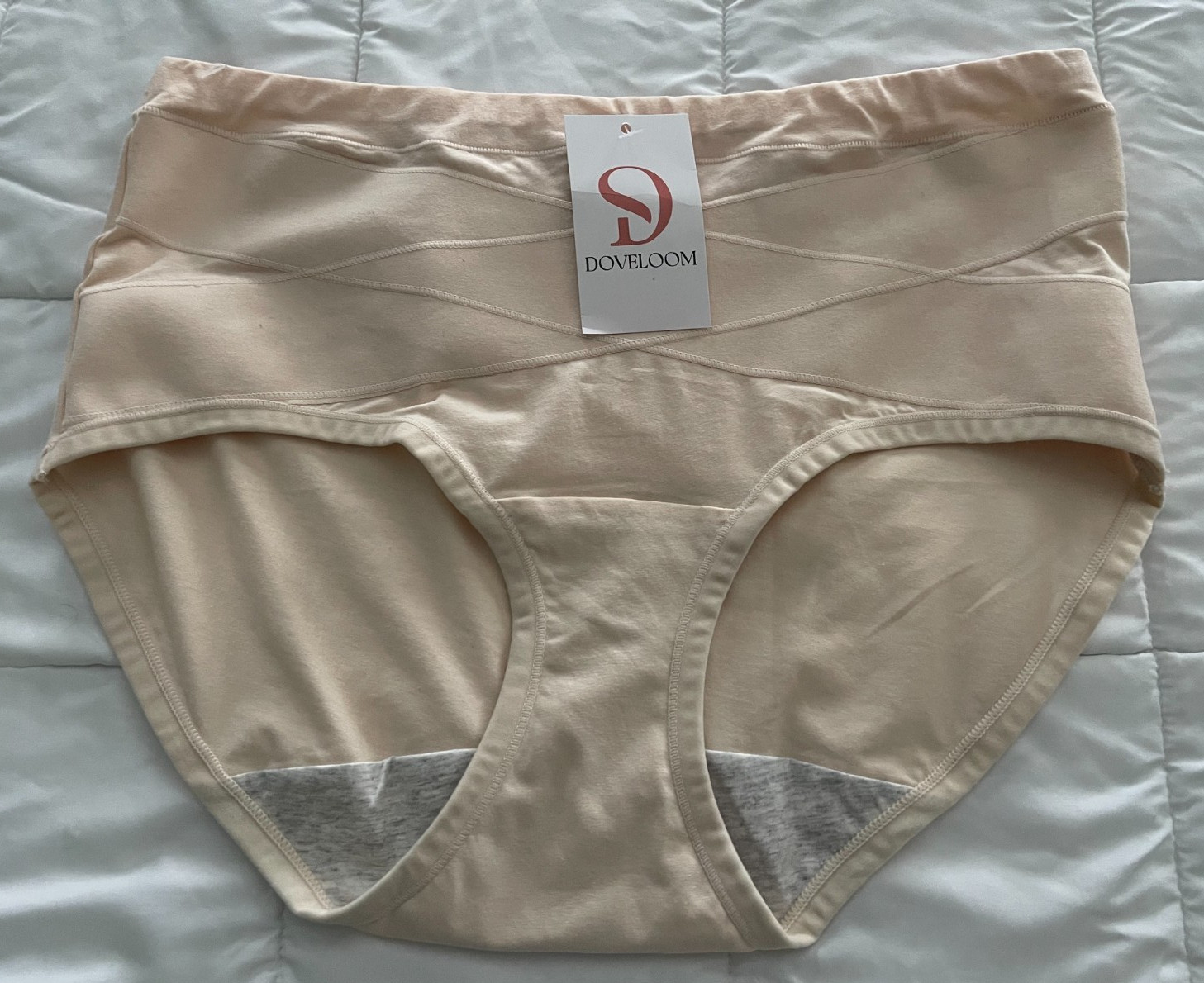 DOVELOOM ULTIMATE COMFORT LEAKPROOF & SHAPING HIGH WAIST PANTY BEIGE SZ 3XL -2PR