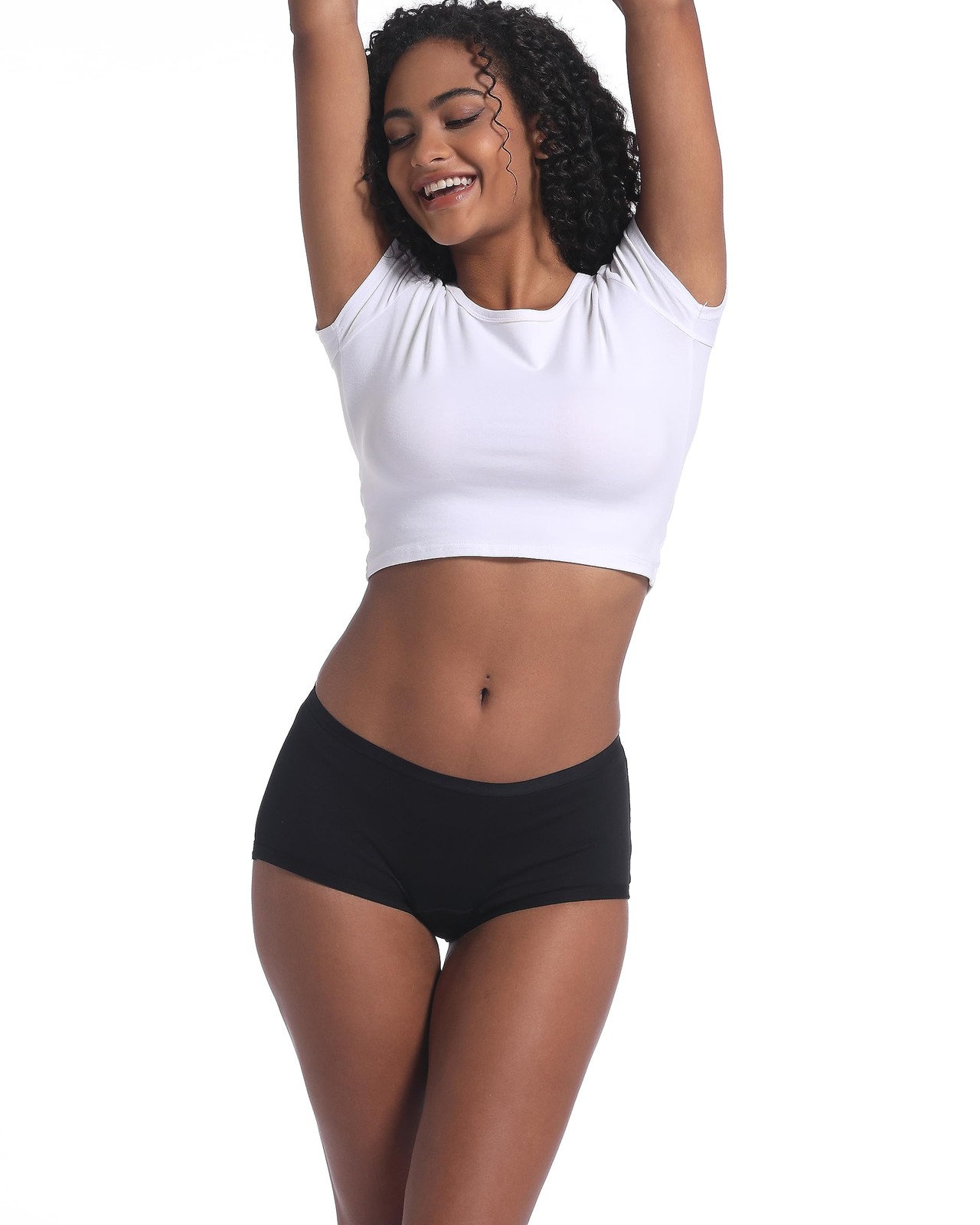 Organic Cotton Boyleg Period Underwear for Women & Teens Moderate Absorbency…