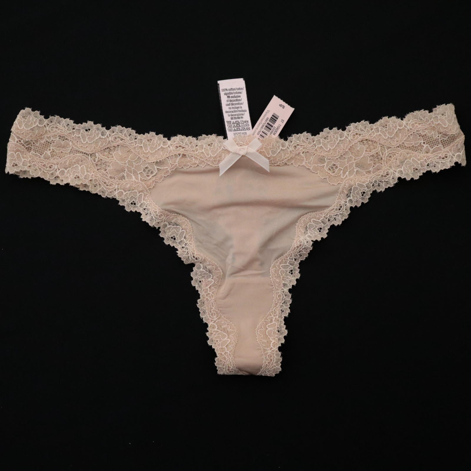NEW Victoria’s Secret VTG Silky Sheer Satin Dream Angels Thong Panties SMALL