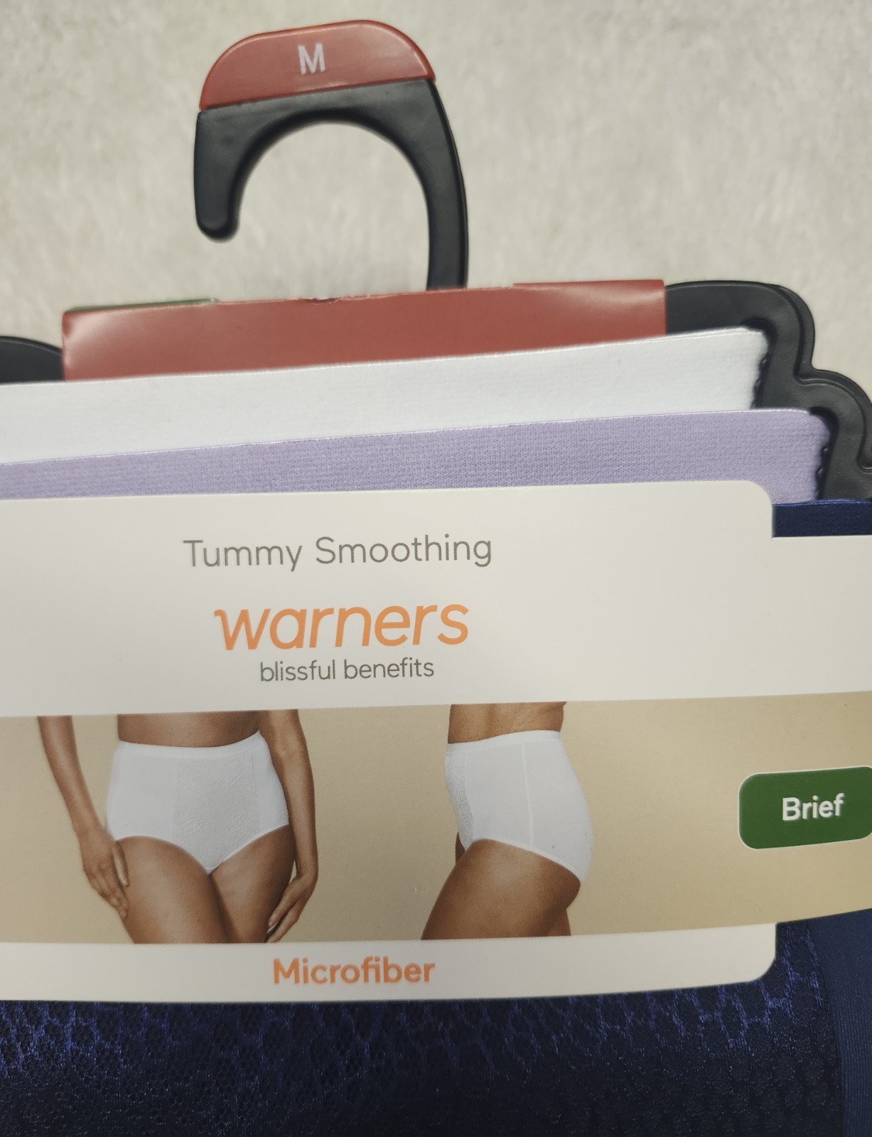 • NWT Warners 3 Pack Tummy Smoothing Brief Microfiber Panties M Multicolor