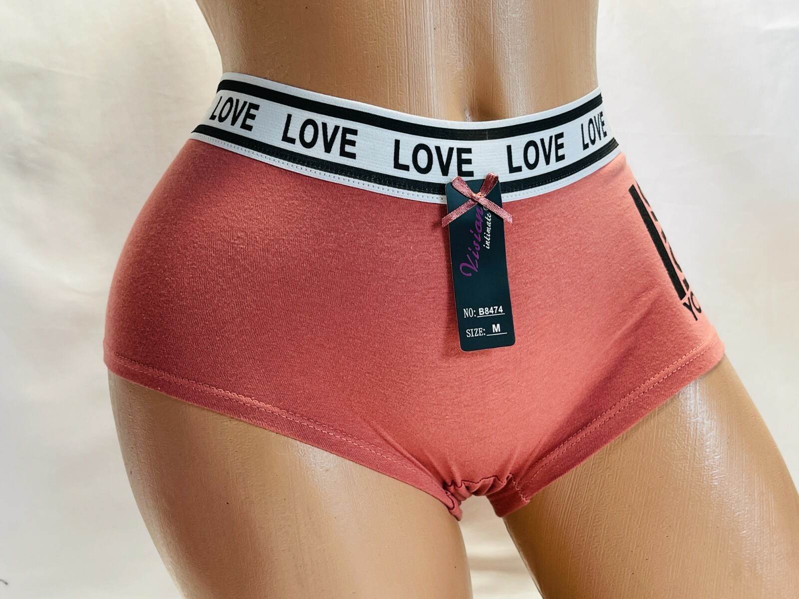 Boyshorts Sports LOVE Panties 6 OR 12 Undies 95% COTTON ACTIVE WEAR 8458 S-XL