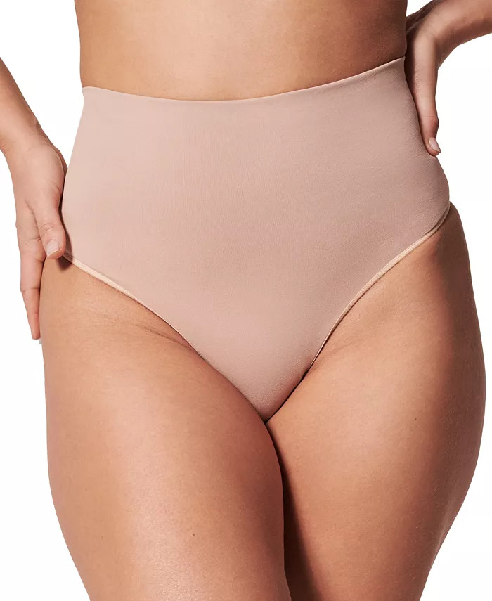 Spanx Women s EcoCare Shaping Thong Underwear – Toasted Oatmeal Size M NWT