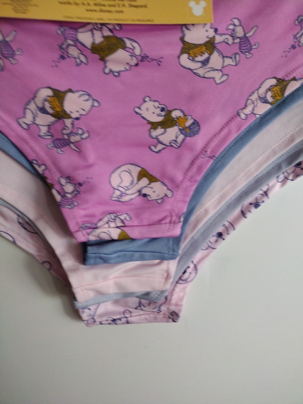 DISNEY XL JUNIOR Vintage Winnie The Pooh Adult Cotton 5 Bikini Panties NWT