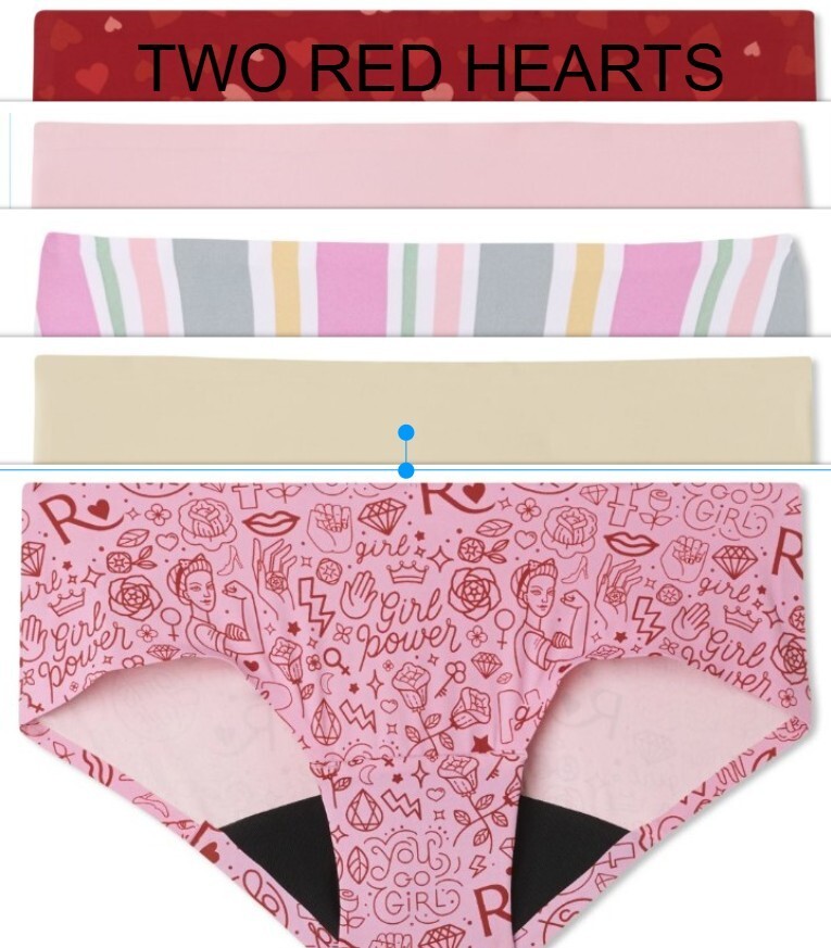 6 PAIR TEEN SIZE YS 11/12 RUBY BLISS HIPSTER LEAK PROOF GUSSET PERIOD UW PANTIES
