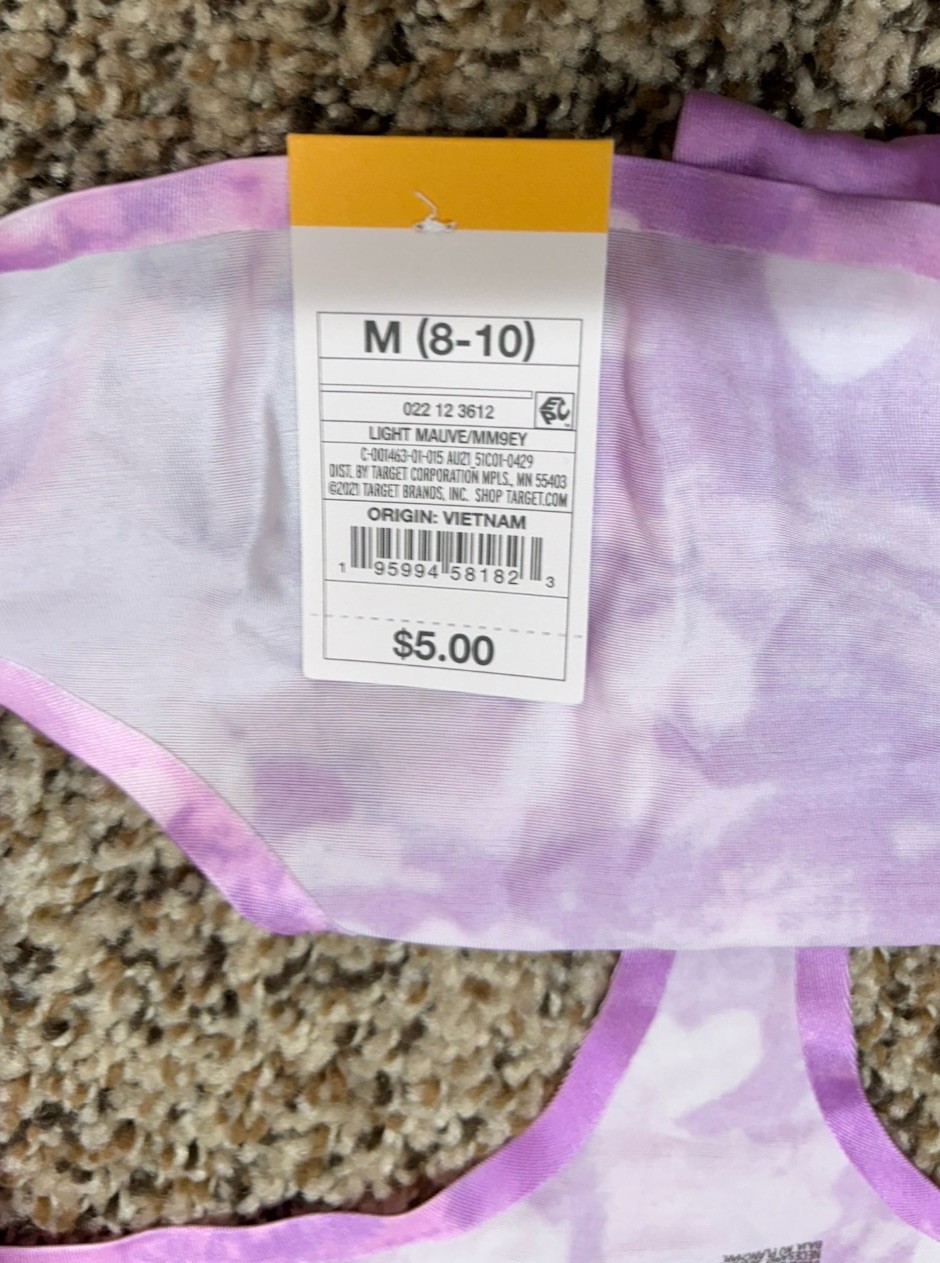 Auden “Light Mauve” Bonded Edge Thong. Size: Medium (8-10).