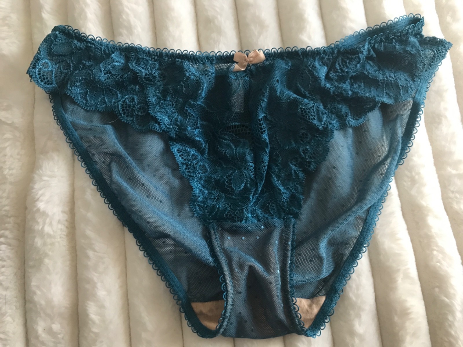 New stretch lace semi sheer jade brief new uk 10 new