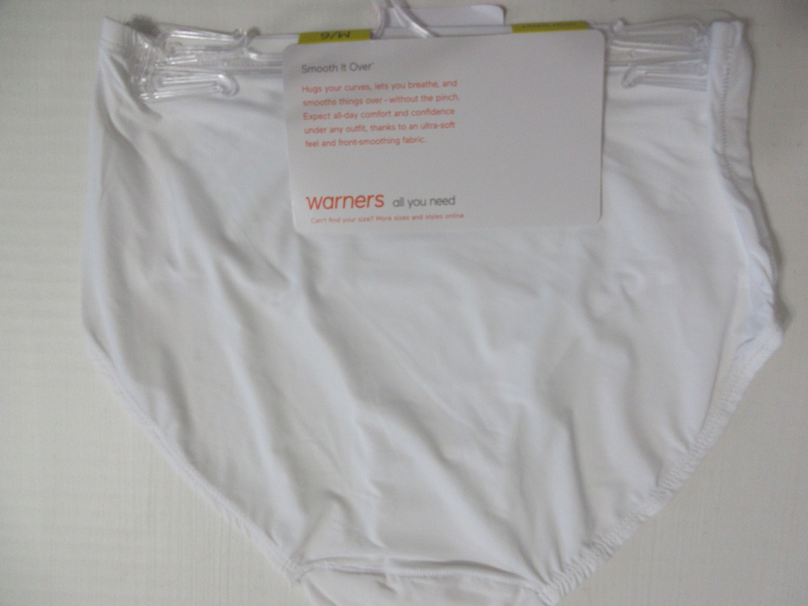 Warners BRIEF Smooth it over Front-Smoothing High Waist RS9021P white nylon M/6