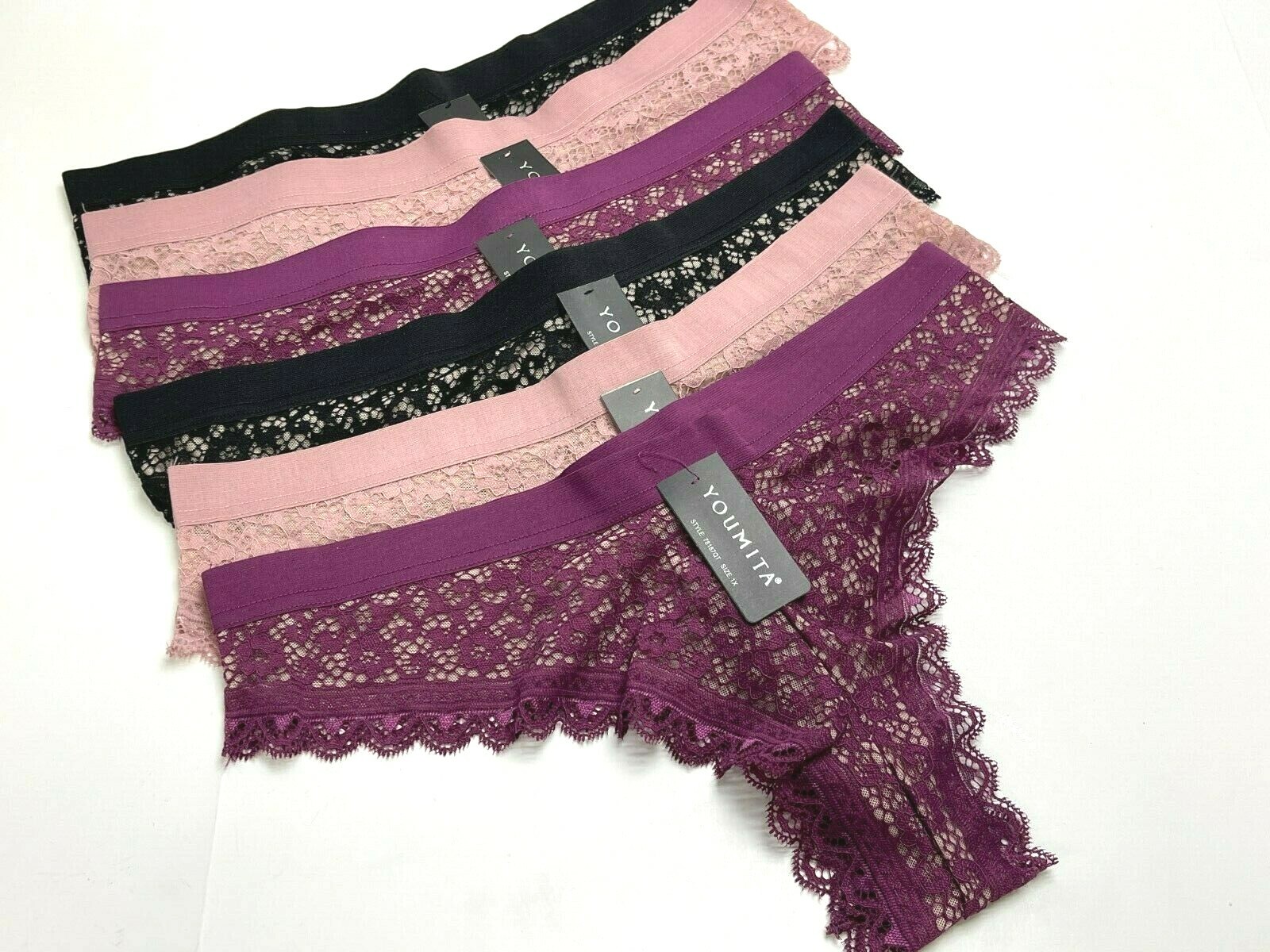 6-12 Women Lace G-string Thongs Lingerie Underwear Panties PLUS SIZE 78187 1X-3X