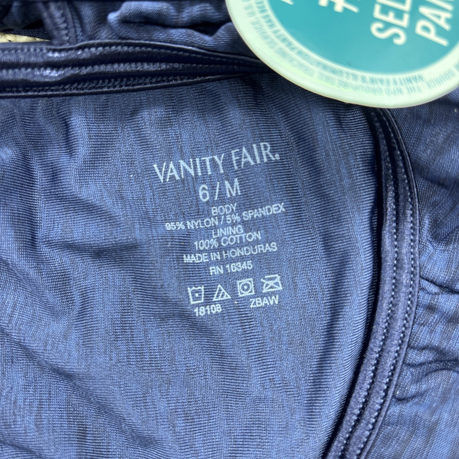 4 Vanity Fair SeXy Shiny 6/M Illumination NAVY String Bikini Panties 18108 NWT