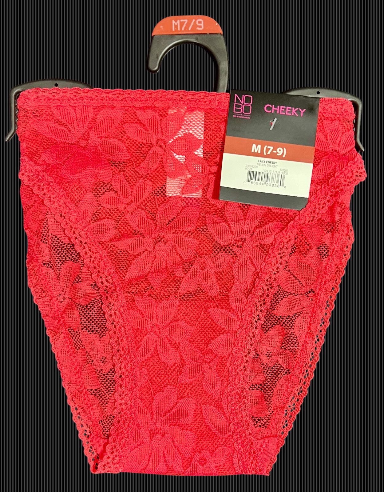 Women’s NOBO No Boundaries Strappy Lace Cheeky XS-XXL Red Panties Underwear NWT