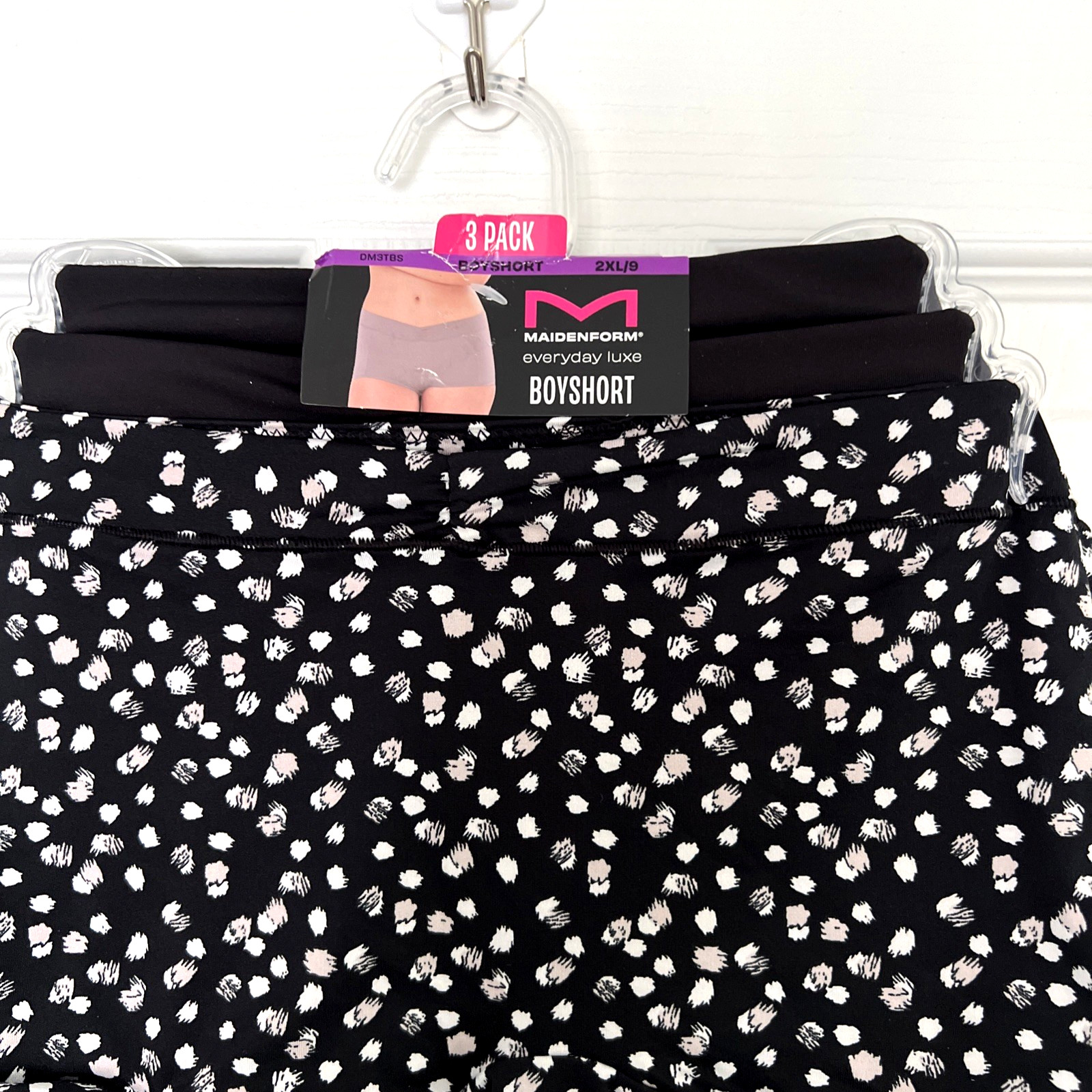NEW 3 Pack Maidenform Everyday Luxe BoyShorts Panties 2XL/9 Multi-Color DM3TBS
