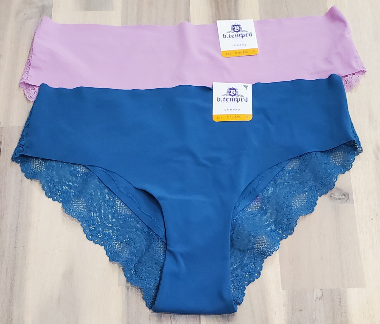 B.tempt’d by Wacoal Women’s B.bare Cheeky Tanga Panty (2) PK Size Small