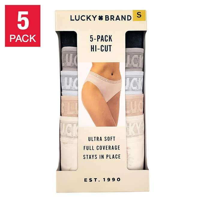 Lucky Brand Ladies’ Hi Cut, 5-pack Ultra Soft Full Coverage Panties C42