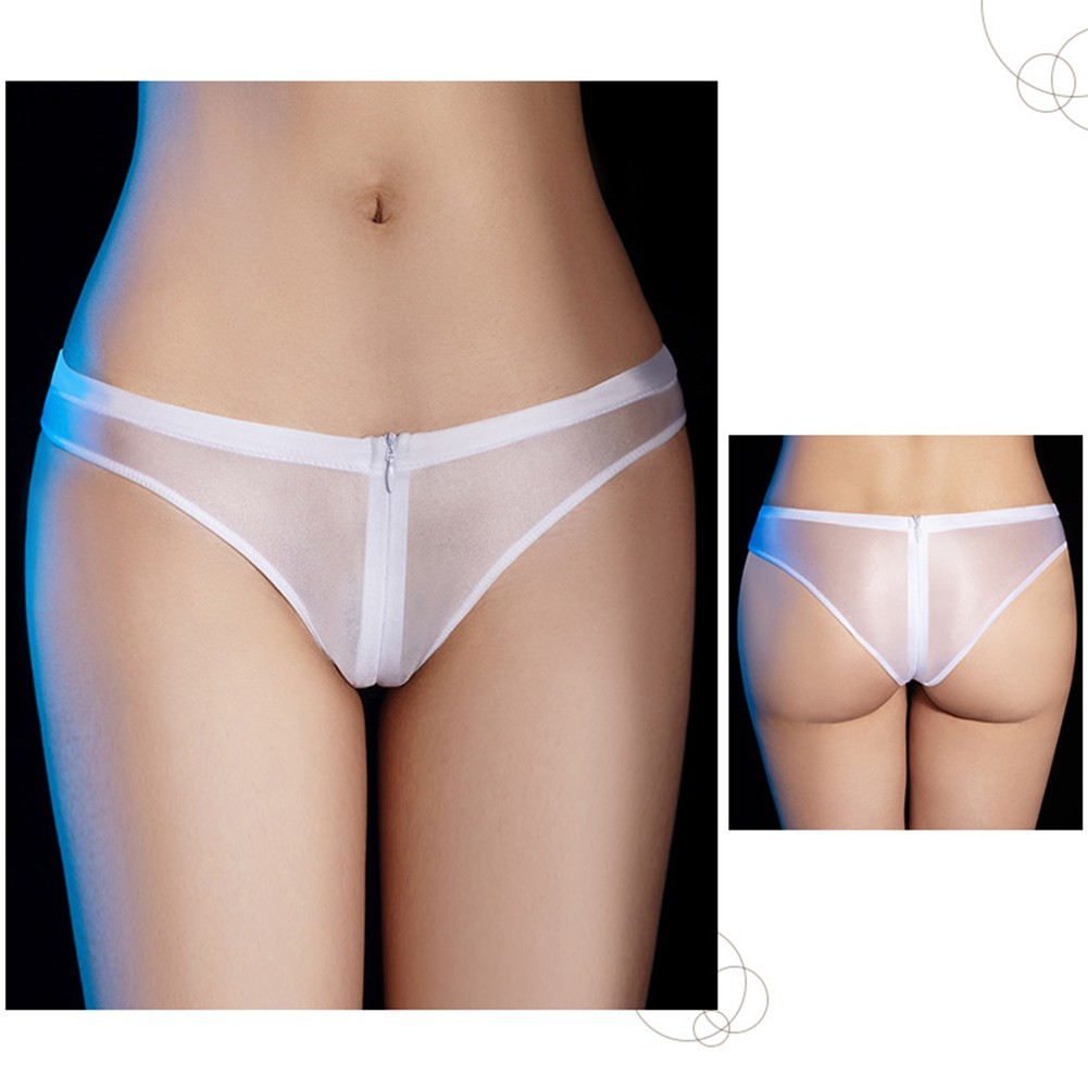 Shiny Glossy Open Crotch Briefs for Women’s for lingerie Crothless Underwear