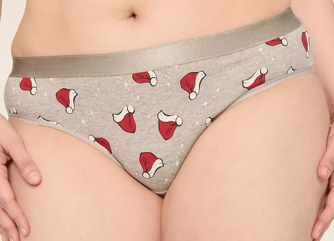 NWT – Lane Bryant Grey Santa Hat Hipster Size 18/20 Retail: $13.50