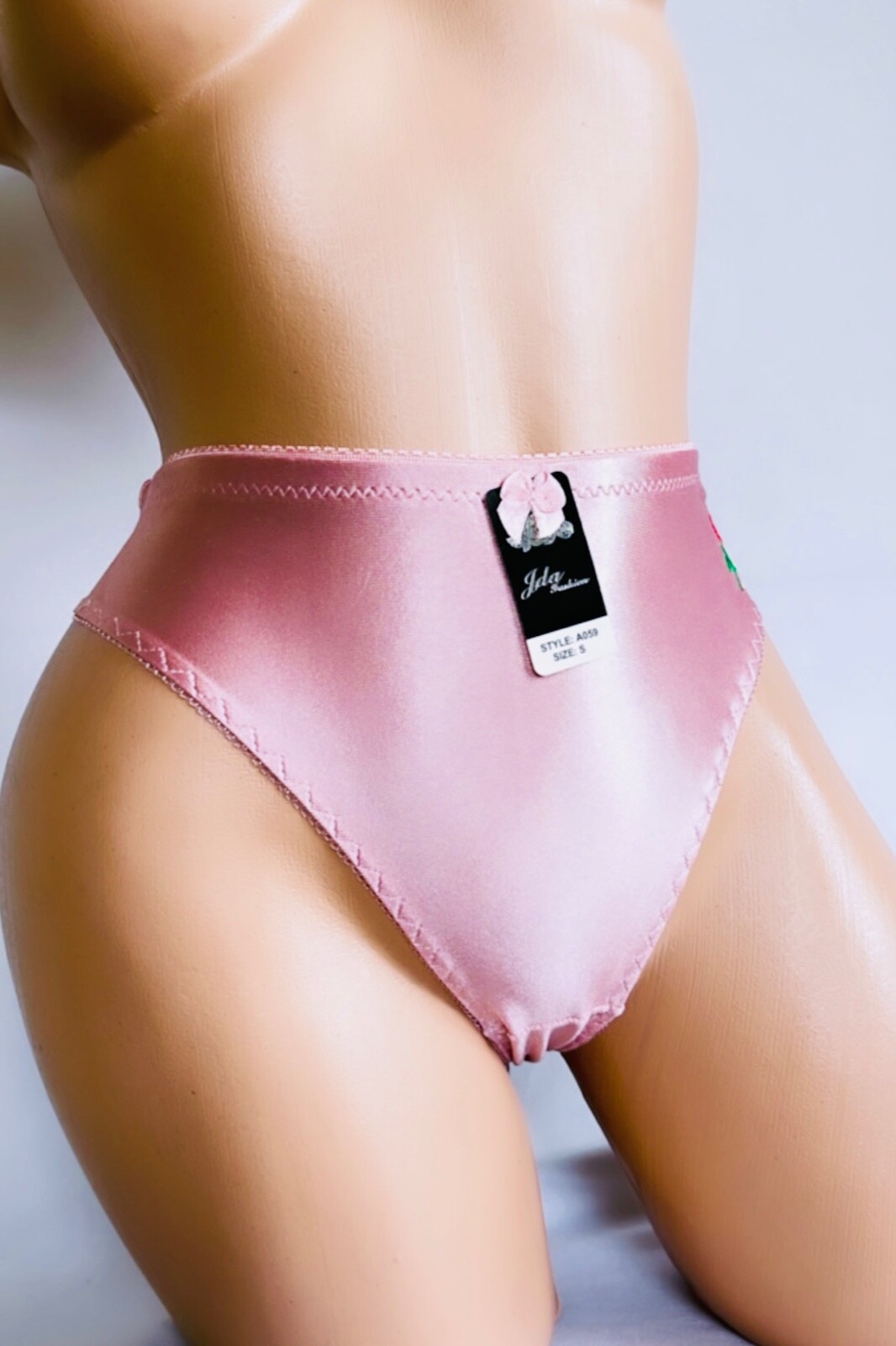 LOT 3/6/12 PACK Women’s Plain Bikini Rose Love SATIN Panty Underwear S-XL A059