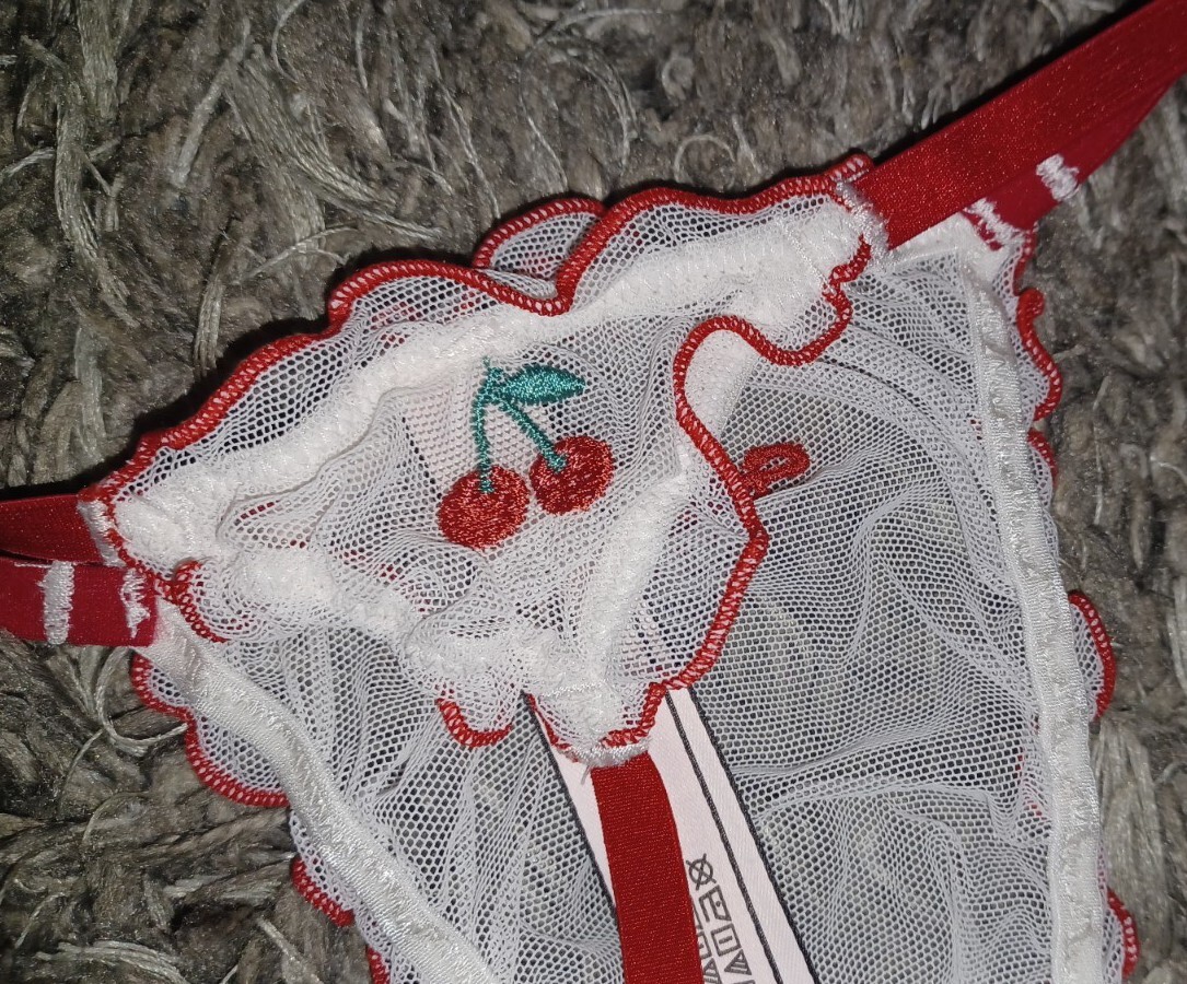 Vs Dream Angel Embroidered V String NEW SIZE XL White/red
