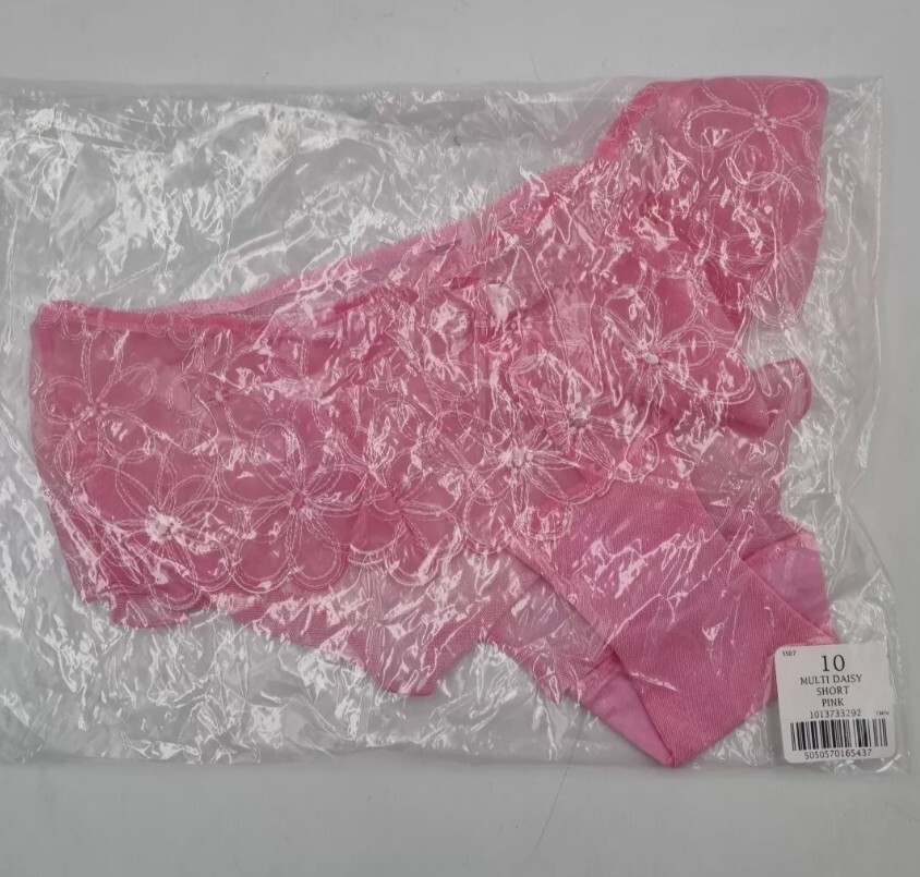 LA SENZA Pink Multi Daisy Panties Lingerie X3 BRAND NEW UK 8 & 10 De-Branded