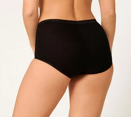Sloggi Basic+ Maxi Brief 3 Pack Knickers White Black Coco Pack New Size 20