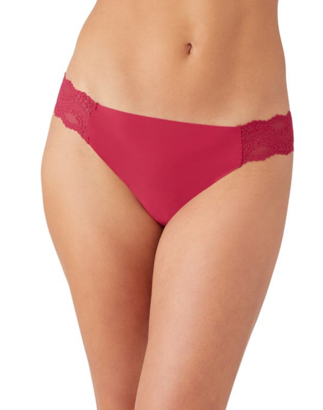b.tempt’d by Wacoal Women b.bare Thong Persian Red Size XL