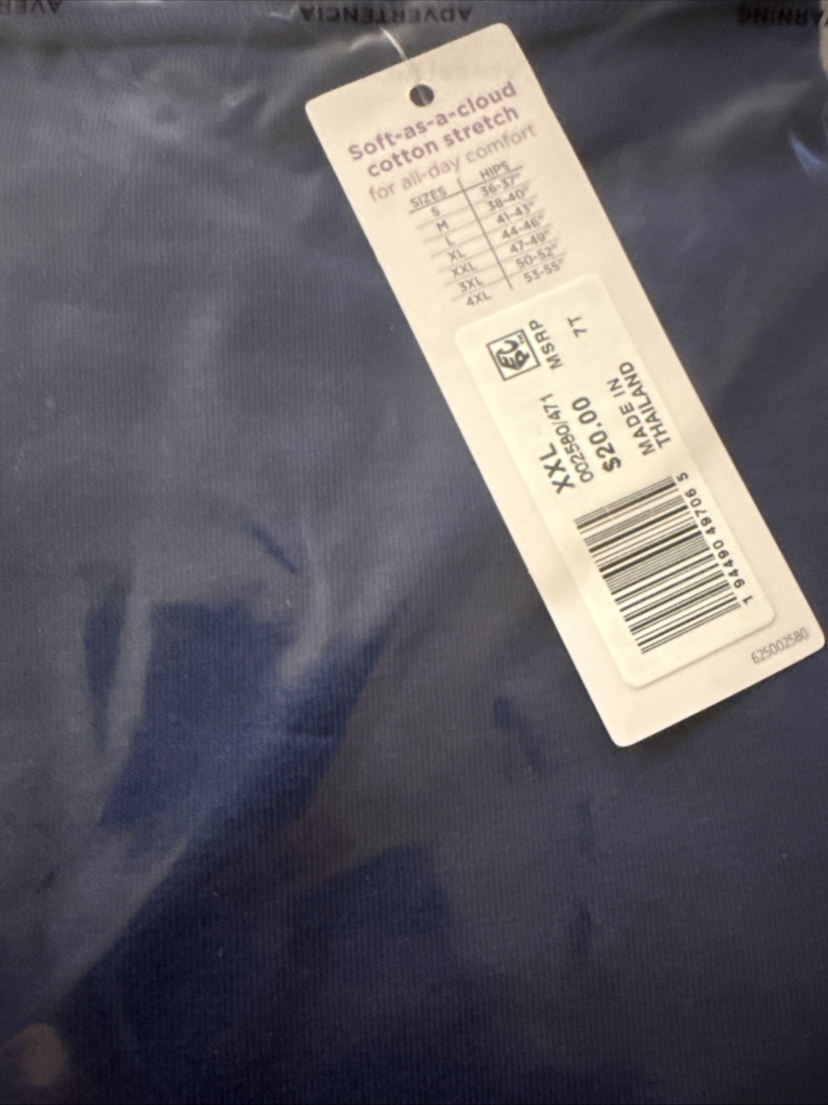 Women’s Jockey Period/bladder Control Underware Black Size XXL